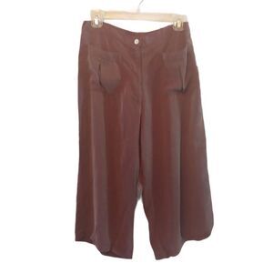 Soft Surroundings Brown Tencel Capri Casual Pants Size Medium